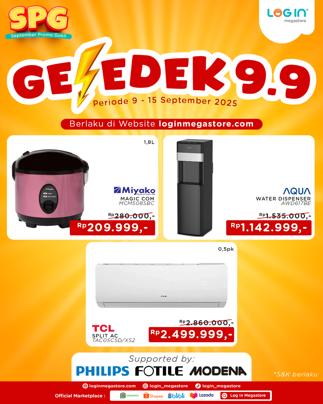 Banner PROMO GLEDEK ONLINE - Login Megastore